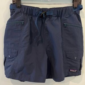 Patagonia Women's Outdoor Everyday Shorts Tide pool Blue Size M Attached Belt